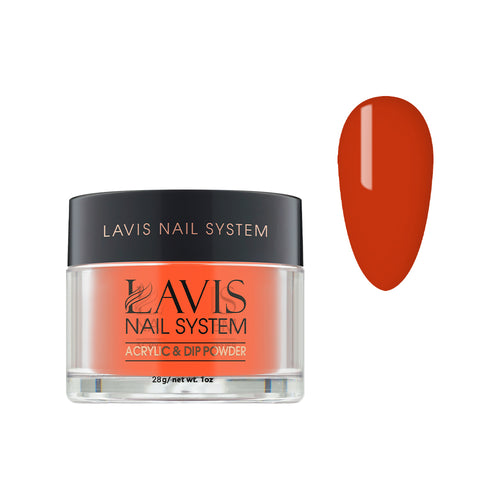 Lavis Acrylic Powder - 197 Energetic Orange - Orange Colors by LAVIS NAILS sold by DTK Nail Supply