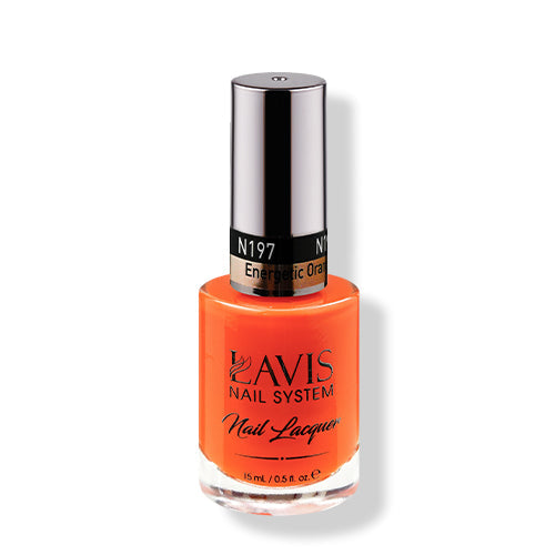 LAVIS Nail Lacquer - 197 Energetic Orange - 0.5oz by LAVIS NAILS sold by DTK Nail Supply