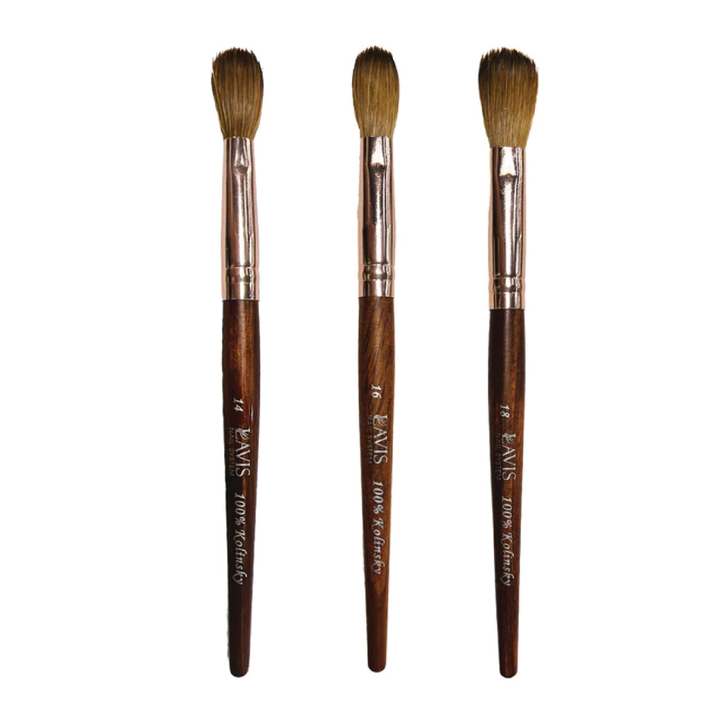 3 Lavis Acrylic Brush (14, 16, 18) DTK Nail Supply