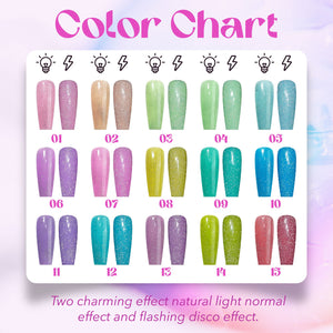 LAVIS Reflective R05 - 14 - Gel Polish 0.5 oz - Neon Lights Reflective Collection by LAVIS NAILS sold by DTK Nail Supply