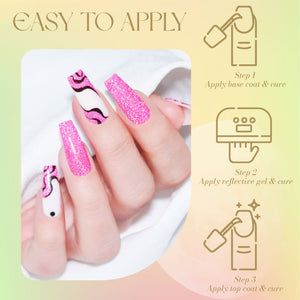 LAVIS Reflective R05 - 22 - Gel Polish 0.5 oz - Neon Lights Reflective Collection by LAVIS NAILS sold by DTK Nail Supply