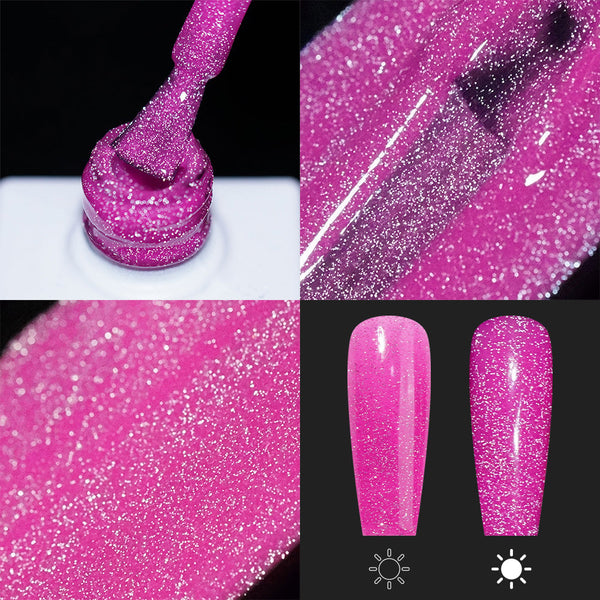 LAVIS Reflective R05 - 15 - Gel Polish 0.5 oz - Neon Lights Reflective Collection by LAVIS NAILS sold by DTK Nail Supply