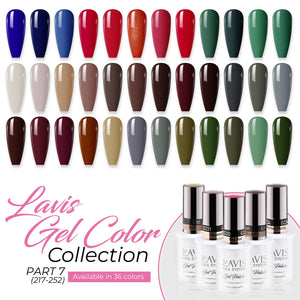 Lavis Gel Polish Part 7 (36 Colors): 217-252 by LAVIS NAILS sold by DTK Nail Supply