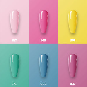 Lavis Nail Lacquer Summer Set N10 (6 colors): 024, 034, 047, 140, 035, 063 by LAVIS NAILS sold by DTK Nail Supply