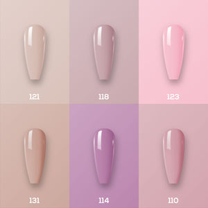 Lavis Nail Lacquer Set N1 (6 colors): 121, 118, 123, 131, 114, 110 by LAVIS NAILS sold by DTK Nail Supply
