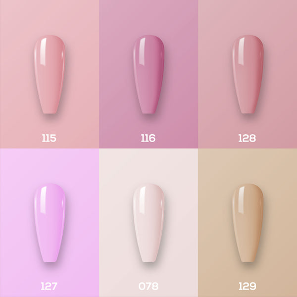 Lavis Nail Lacquer Set N2 (6 colors): 115, 116, 128, 137, 078, 129 by LAVIS NAILS sold by DTK Nail Supply