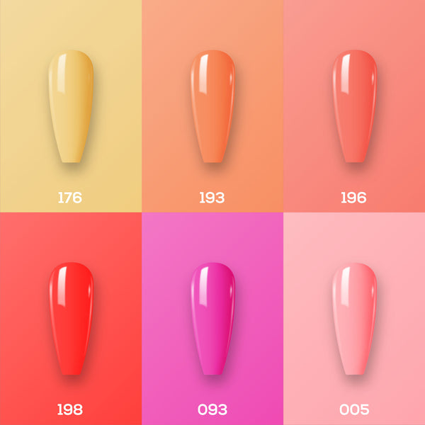 Lavis Nail Lacquer Summer Set N4 (6 colors): 176, 193, 196, 198, 093, 005 by LAVIS NAILS sold by DTK Nail Supply