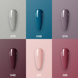  Lavis Nail Lacquer Set N9 (6 colors): 075, 048, 074, 042, 017, 016 by LAVIS NAILS sold by DTK Nail Supply