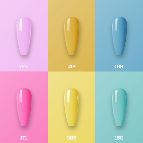 Lavis Nail Lacquer Summer Set N9 (6 colors): 127, 142, 168, 171, 086, 150 by LAVIS NAILS sold by DTK Nail Supply