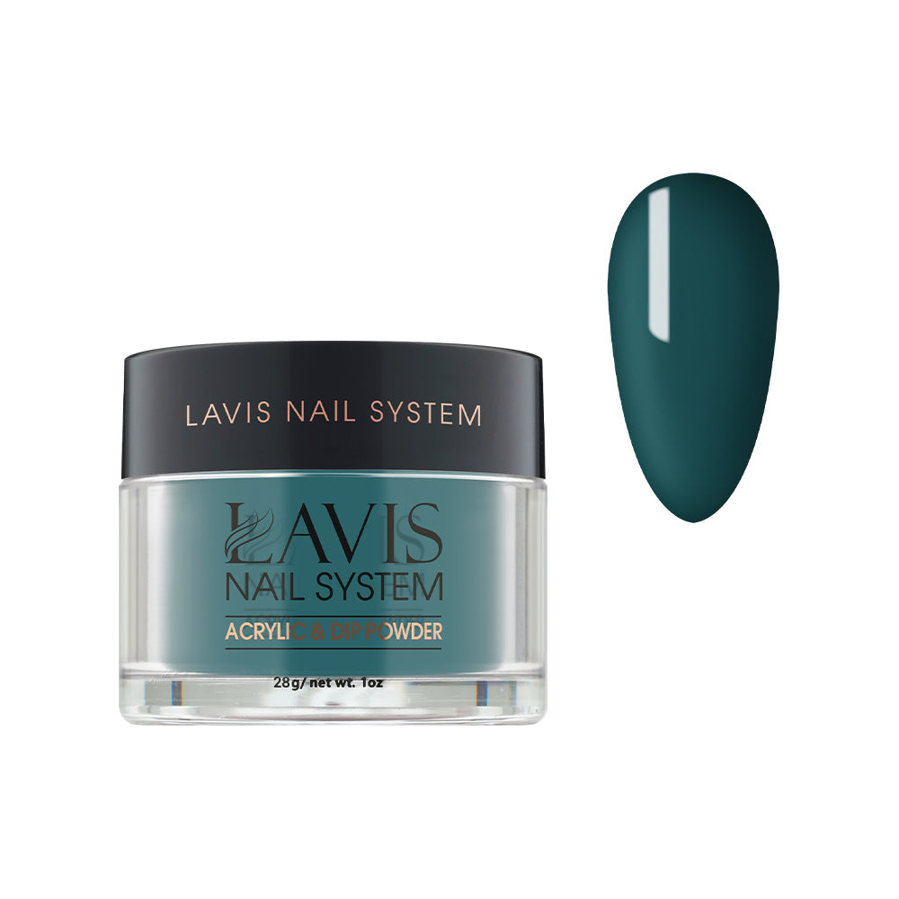 Lavis Acrylic Powder - 202 Maxi Teal - Teal Colors by LAVIS NAILS sold by DTK Nail Supply