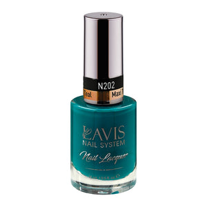 LAVIS Nail Lacquer - 202 Maxi Teal - 0.5oz by LAVIS NAILS sold by DTK Nail Supply