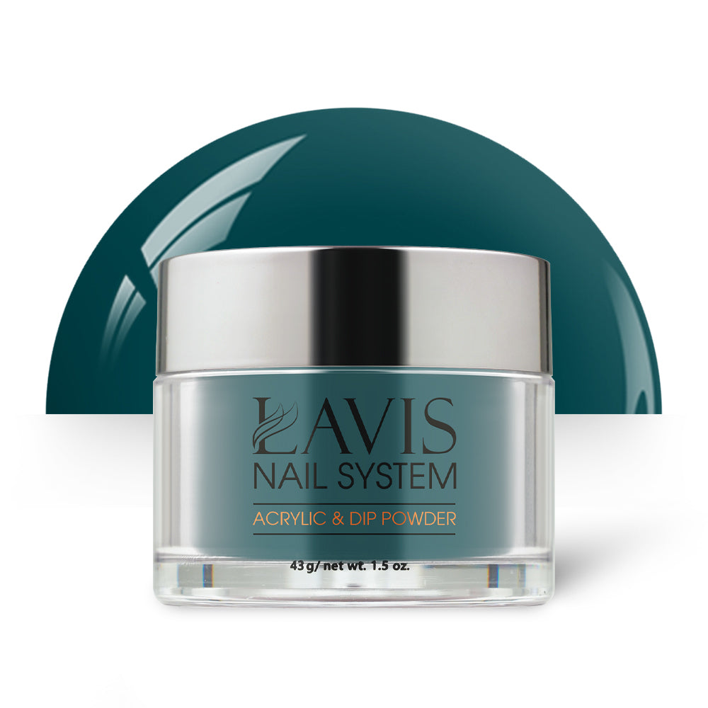 Lavis Acrylic Powder - 202 Maxi Teal - Teal Colors by LAVIS NAILS sold by DTK Nail Supply