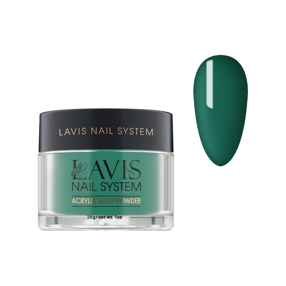Lavis Acrylic Powder - 204 Kendal Green - Green Colors by LAVIS NAILS sold by DTK Nail Supply