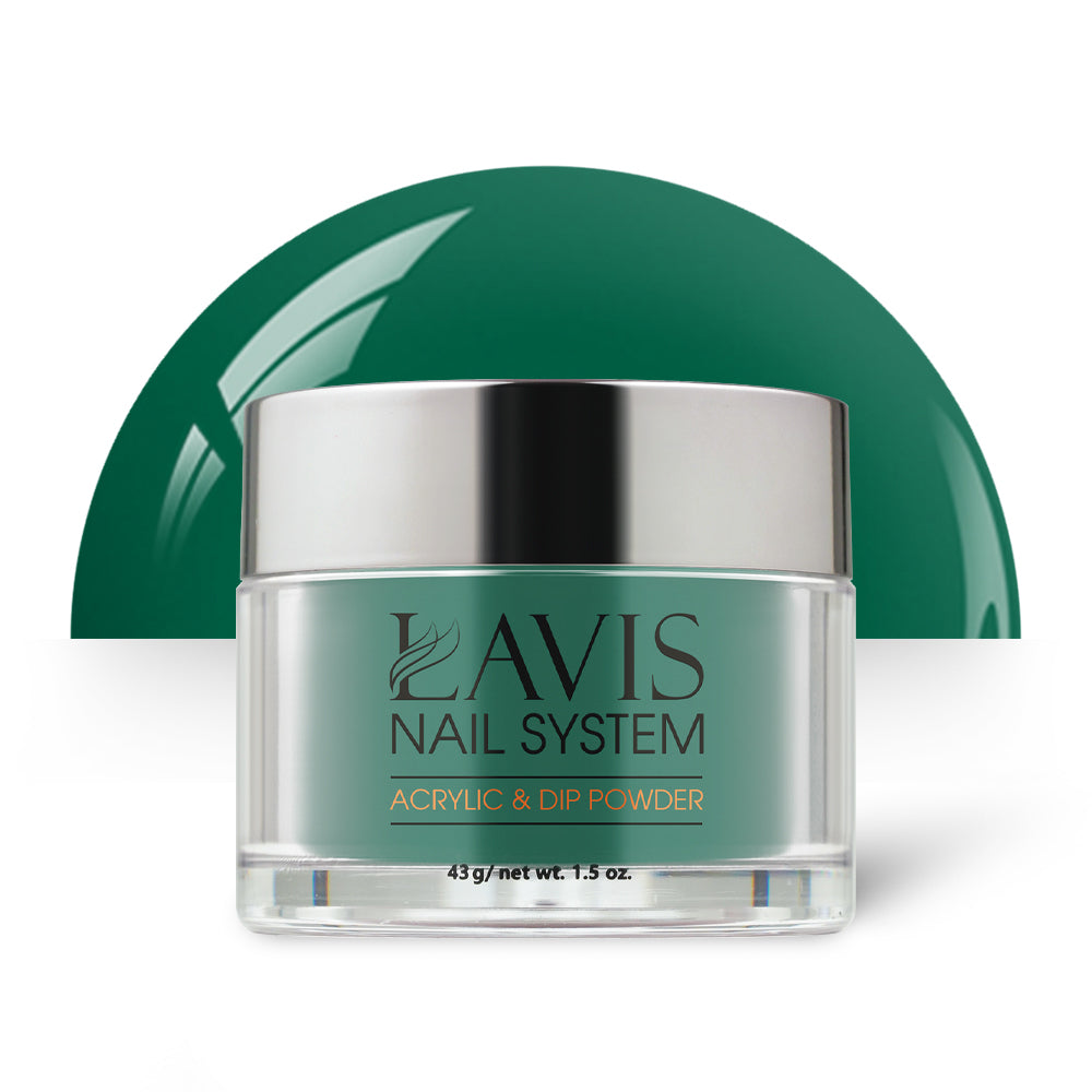 Lavis Acrylic Powder - 204 Kendal Green - Green Colors by LAVIS NAILS sold by DTK Nail Supply