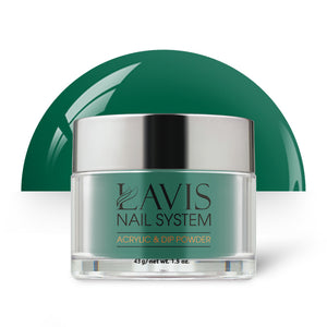Lavis Acrylic Powder - 204 Kendal Green - Green Colors by LAVIS NAILS sold by DTK Nail Supply