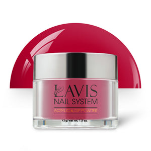 Lavis Acrylic Powder - 208 Burnt Red - Scarlet Colors by LAVIS NAILS sold by DTK Nail Supply