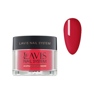 Lavis Acrylic Powder - 210 Lusty Red - Scarlet Colors by LAVIS NAILS sold by DTK Nail Supply