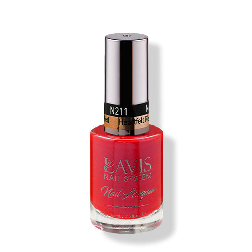 LAVIS Nail Lacquer - 211 Heartfelt Red - 0.5oz by LAVIS NAILS sold by DTK Nail Supply