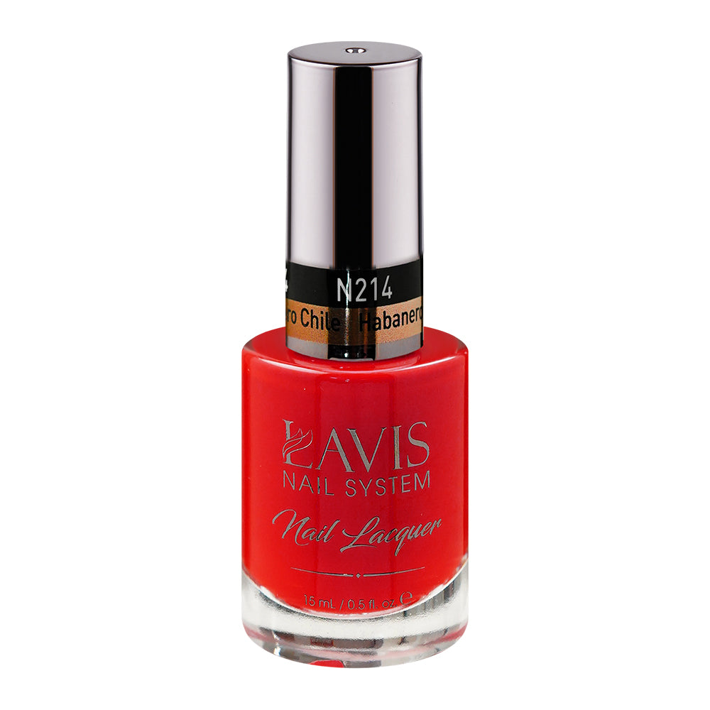 LAVIS Nail Lacquer - 214 Habanero Chile - 0.5oz by LAVIS NAILS sold by DTK Nail Supply