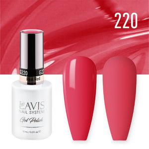 Lavis Gel Polish 220 - Scarlet Colors - Real Red by LAVIS NAILS sold by DTK Nail Supply