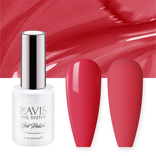 LAVIS Nail Lacquer - 224 Pomegranate Red - 0.5oz by LAVIS NAILS sold by DTK Nail Supply