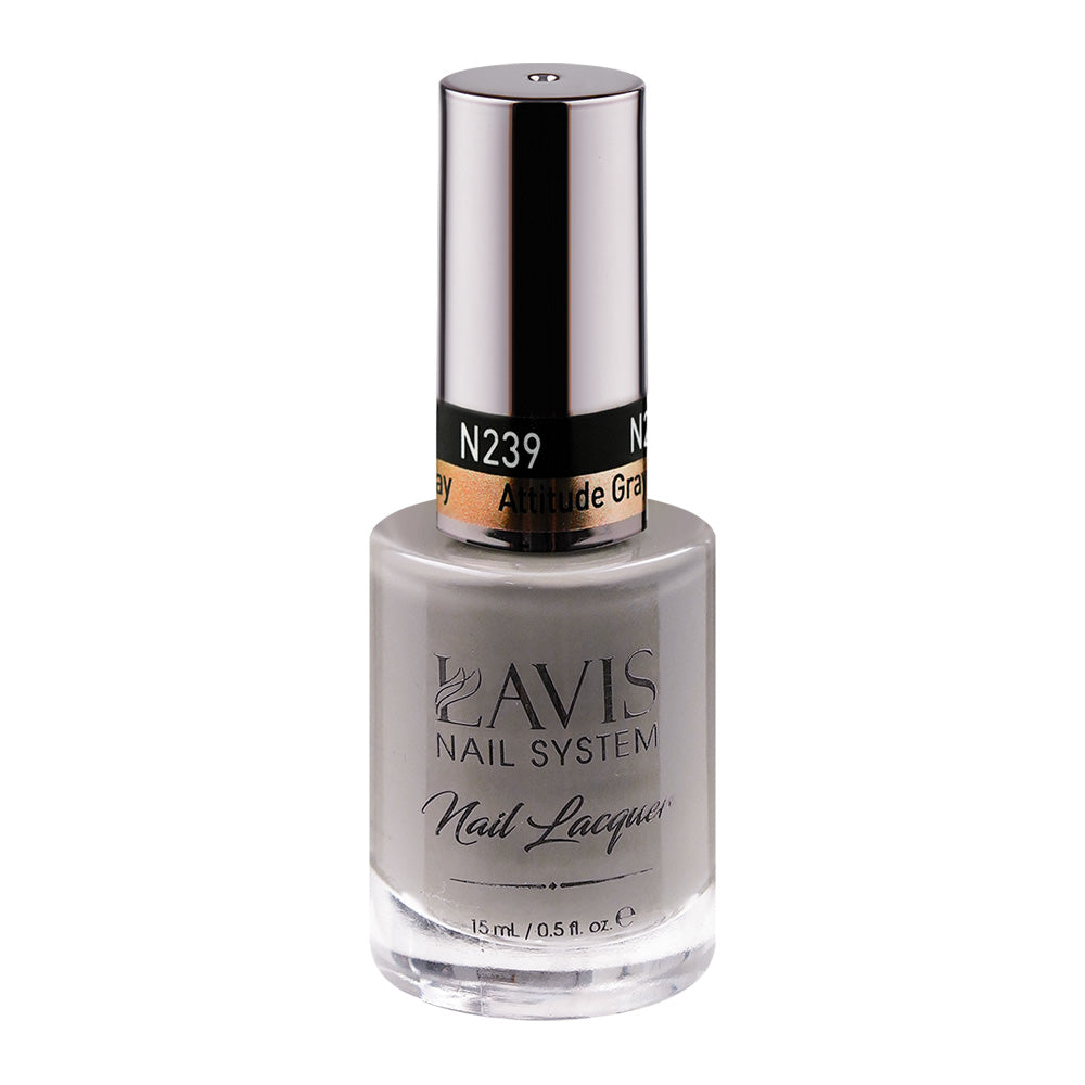LAVIS Nail Lacquer - 239 Attitude Gray - 0.5oz by LAVIS NAILS sold by DTK Nail Supply