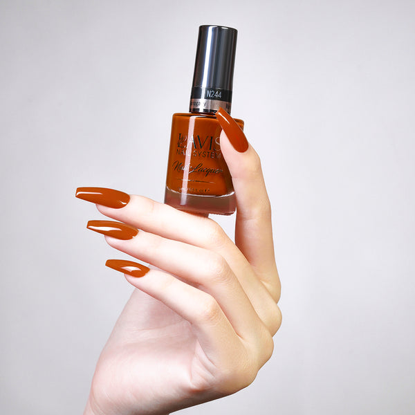 LAVIS Nail Lacquer - 244 Mahogany - 0.5oz by LAVIS NAILS sold by DTK Nail Supply