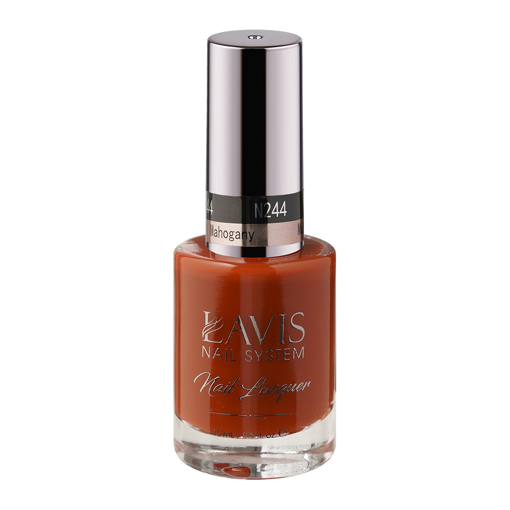 LAVIS Nail Lacquer - 244 Mahogany - 0.5oz by LAVIS NAILS sold by DTK Nail Supply