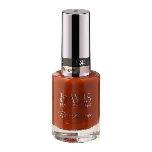 LAVIS Nail Lacquer - 244 Mahogany - 0.5oz by LAVIS NAILS sold by DTK Nail Supply