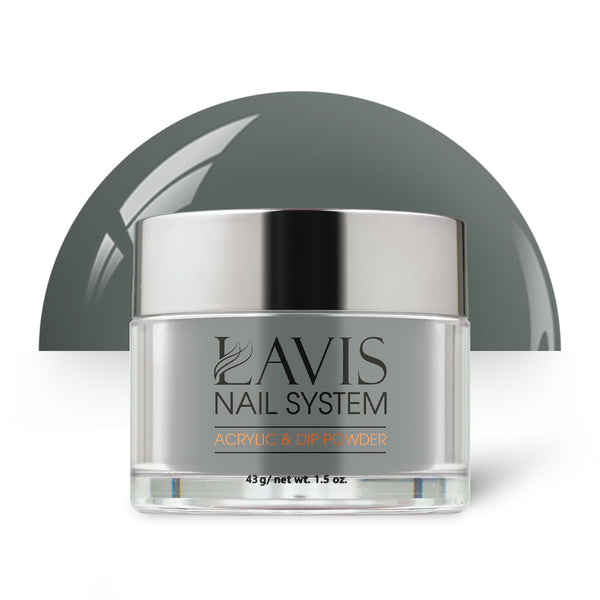 Lavis Acrylic Powder - 247 Laurel Green - Moss, Gray Colors by LAVIS NAILS sold by DTK Nail Supply