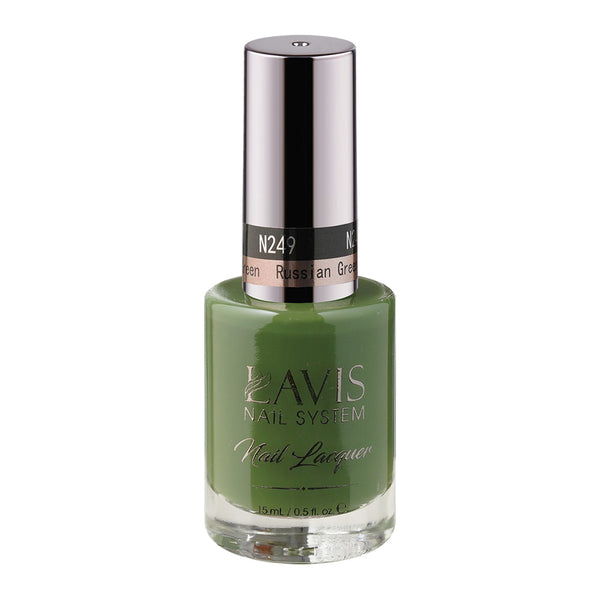 LAVIS Nail Lacquer - 249 Russian Green - 0.5oz by LAVIS NAILS sold by DTK Nail Supply