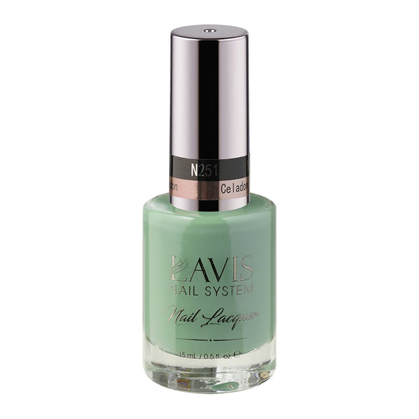 LAVIS Nail Lacquer - 251 Celadon - 0.5oz by LAVIS NAILS sold by DTK Nail Supply
