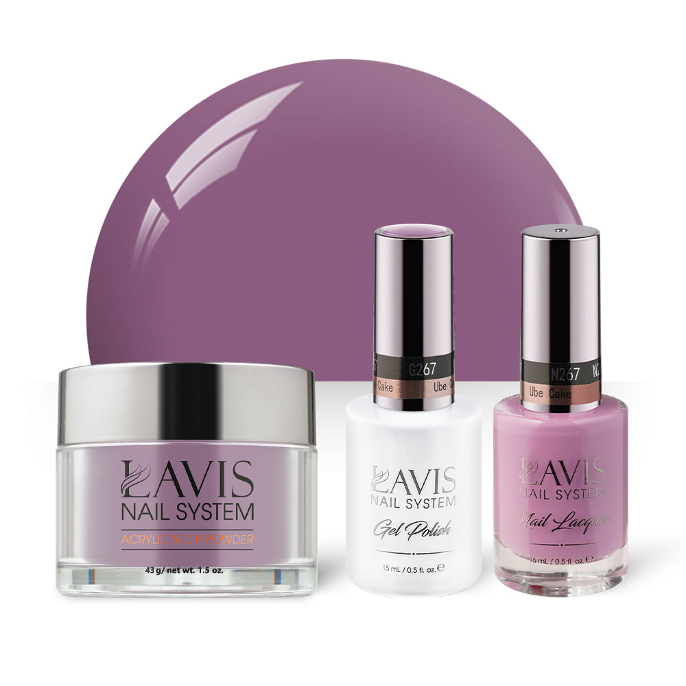 LAVIS 3 in 1 - 267 Ube Cake - Acrylic & Dip Powder, Gel & Lacquer by LAVIS NAILS sold by DTK Nail Supply