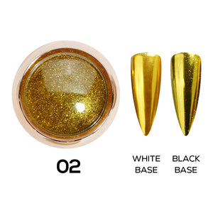 Set Classic Chrome Nail Powder - 6 Colors by Chrome sold by DTK Nail Supply