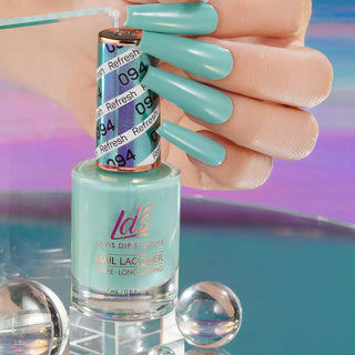  LDS Gel Nail Polish Duo - 094 Blue, Mint Colors - Refresh by LDS sold by DTK Nail Supply