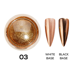 Set Classic Chrome Nail Powder - 6 Colors by Chrome sold by DTK Nail Supply