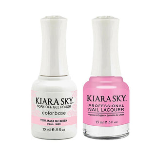  Kiara Sky Gel Nail Polish Duo - 405 Pink Colors - You Make Me Blush by Kiara Sky sold by DTK Nail Supply