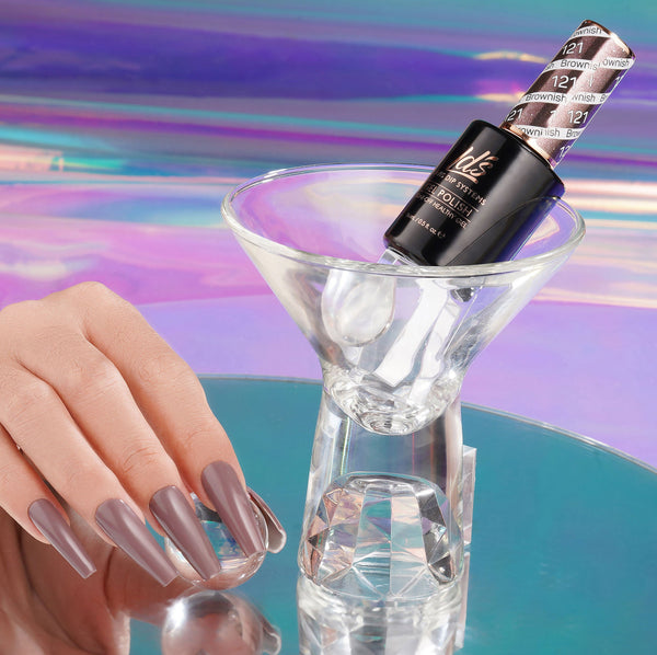 LDS Gel Nail Polish Duo - 121 Brown Colors - Brownish by LDS sold by DTK Nail Supply