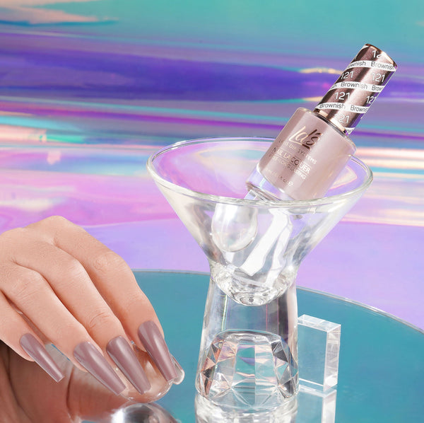 LDS Gel Nail Polish Duo - 121 Brown Colors - Brownish by LDS sold by DTK Nail Supply