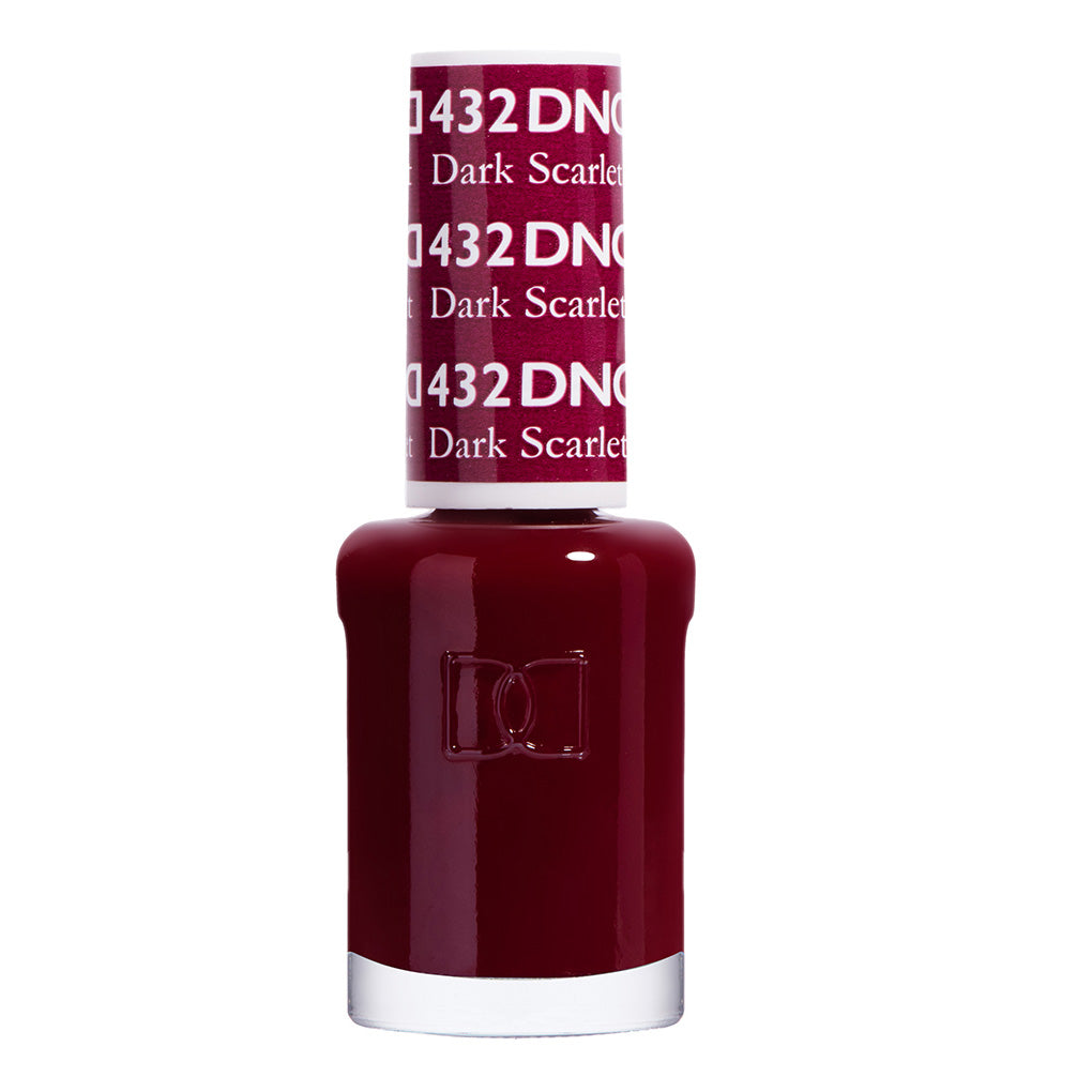 DND Nail Lacquer - 432 Red Colors - Dark Scarlet by DND - Daisy Nail Designs sold by DTK Nail Supply