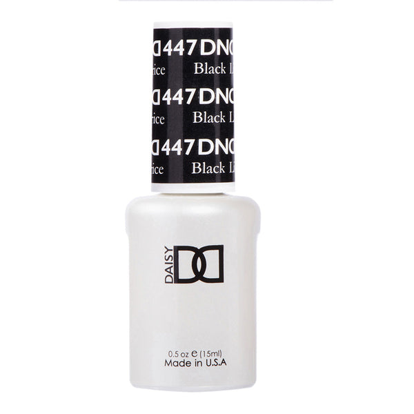 DND Gel Polish - 447 Black Colors - Black Licorice by DND - Daisy Nail Designs sold by DTK Nail Supply