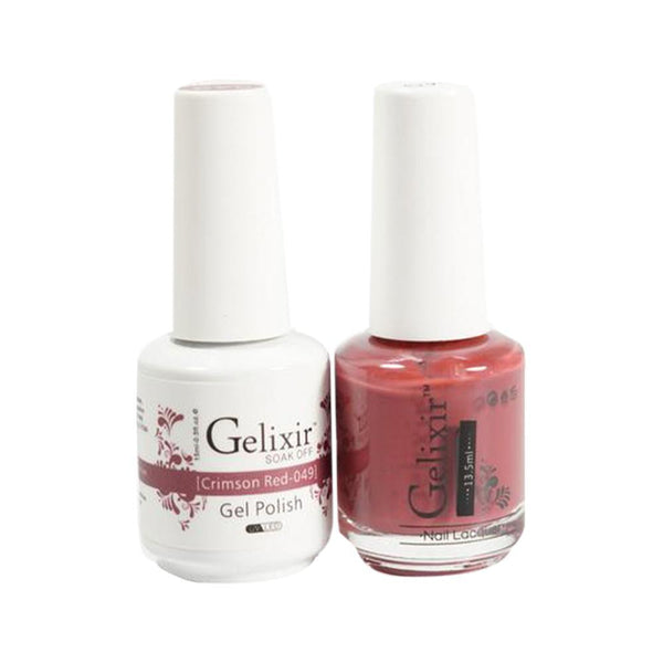 Gelixir Gel Nail Polish Duo - 049 - Crimson Red by Gelixir sold by DTK Nail Supply
