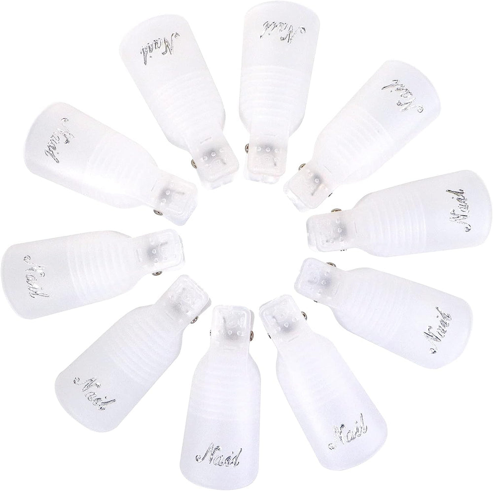 White 10 PCS Plastic Soak Off Cap Clips For Polish Remover by OTHER sold by DTK Nail Supply