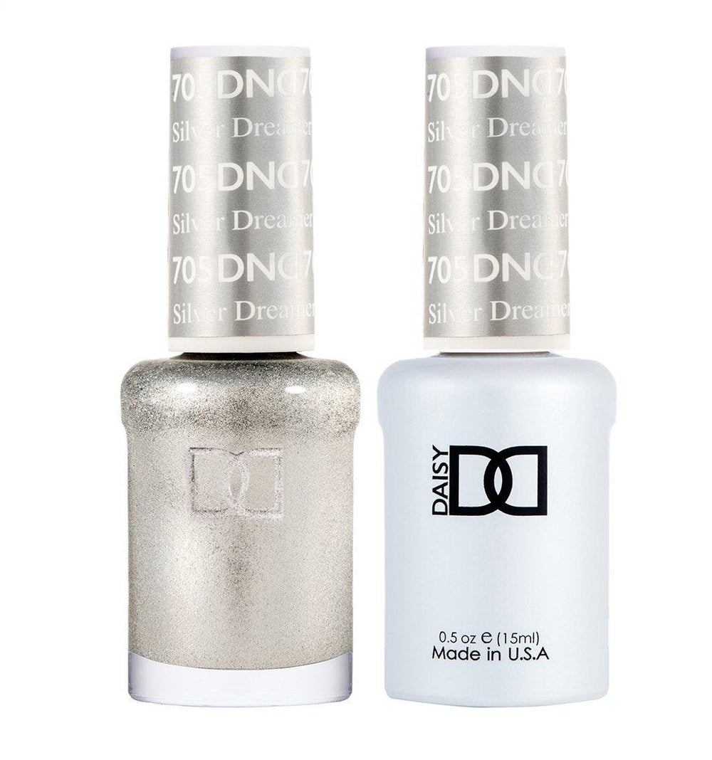 DND Gel Nail Polish Duo - 705 Silver Dreamer by DND - Daisy Nail Designs sold by DTK Nail Supply