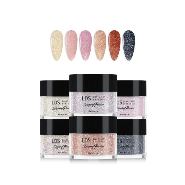 LDS Bridal Collection 1oz/ea (06 Colors): 153, 154, 155, 156, 157, 158 by LDS sold by DTK Nail Supply