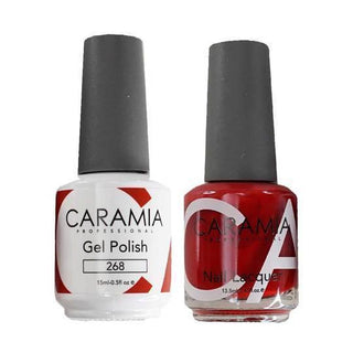  Caramia Gel Nail Polish Duo - 268 Red Colors by Caramia sold by DTK Nail Supply