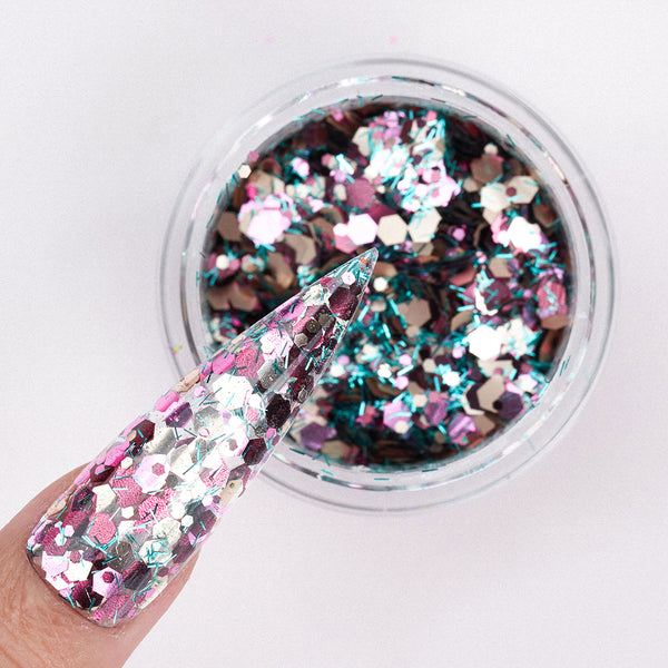 LDS Confetti Glitter Nail Art - 0.5oz CF04 Moon Prism by LDS sold by DTK Nail Supply