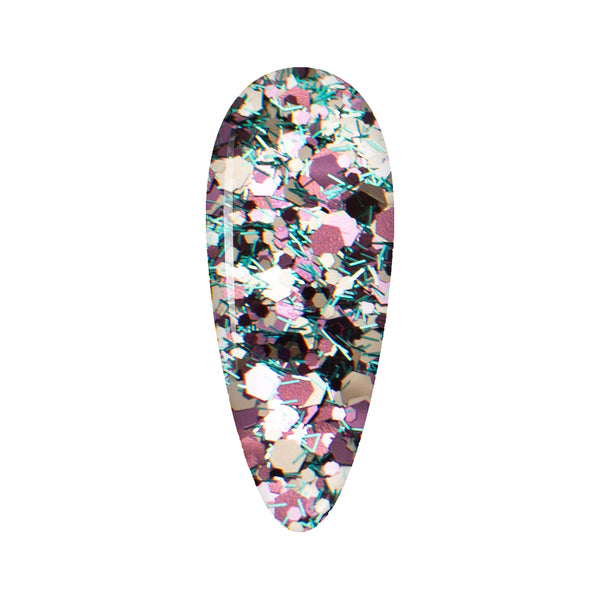 LDS Confetti Glitter Nail Art - 0.5oz CF04 Moon Prism by LDS sold by DTK Nail Supply