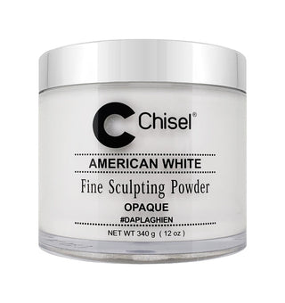  Chisel Acrylic Fine Sculpting Powder - American White (Opaque) 12oz by Chisel sold by DTK Nail Supply