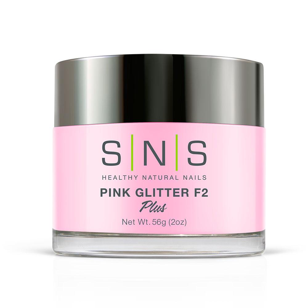 SNS Pink Glitter F2 Dipping Powder Pink & White - 2 oz by SNS sold by DTK Nail Supply